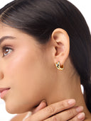 Liana Crossover Small Hoop Earrings