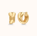 Liana Crossover Small Hoop Earrings